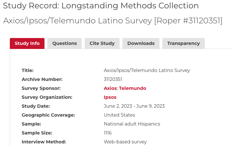 roper latino survey